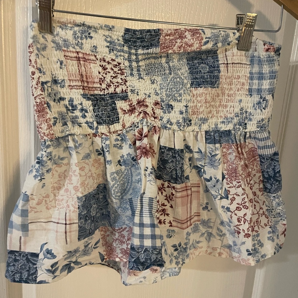 American Eagle Outfitters Patchwork Crop Top - Bl… - image 1